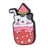 Hebilla decorativa desmontable de goma suave de PVC con diseño de helado de comida linda de dibujos animados, hebilla de zapato con flor, accesorios de bricolaje transfronterizos