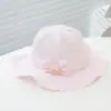 Sombrero de Pescador para Bebé Estilo Coreano Encaje de Princesa Lazo Sombrero de Sol Estilo Corte para Niñas Elegante Sombrero de Cubo de Protección Solar para Niños