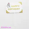 Acessórios de Decoração para Bolo de Aniversário com o Mesmo Estilo da Bandeira do Dia dos Namorados Chinês
