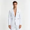 Blazer cruzado de un botón para hombre de comercio exterior, estilo coreano moda juvenil casual con bloques de color ajustado chaqueta de un solo pecho para hombre