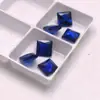113 # Spinélio Azul Pedra Quadrada Pedra Solta Corte Princesa Spinélio Sintético Safira Joia Pedra de Incrustação