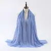 Cachecol de Bolhas Popular Transfronteiriço para Mulheres 2025 Novo Cachecol de Cor Sólida Cachecol Xale Decorativo Quente da Moda Fabricante Atacado