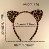 Haiyue Nuevo Terciopelo Dorado Estampado de Leopardo Orejas de Gato Lindas Diadema Cara Dulce Lavado de Cabello Pasador Diadema Linda Accesorios para la Cabeza