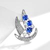 Nuevo y elegante broche de moda con diseño INS Sense Sailing para mujer, con circonita azul brillante, elegante y fino accesorio.