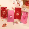 Envelope Vermelho Estéreo 3D Criativo para Casamento Novo Estilo 2025 Envelope Vermelho Personalizado para Casamento Envelope Vermelho de Casamento