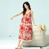 2026 Nova Moda de Verão Estampada Camisola para Mulheres, Roupa de Dormir Fina e Sexy, Algodão, Pode Ser Usada Fora, Roupa de Casa Feminina