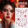 Pegatina Facial de Todos los Santos Maquillaje de Cicatriz Pegatina Rubí Maquillaje Sangriento Diamante Accesorios para Ojos de Escenario Cinturón de Diamante Pegamento Pedrería
