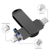 Memoria USB 3 en 1 OTG para teléfono móvil Apple tipo-c Memoria USB 16G metálica giratoria de regalo Memoria USB 64g