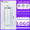 Lata pop personalizada 300ml copo para chá de leite sub-copo água com gás selado copo para chá de leite embalagem para viagem garrafa de plástico PET
