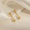 Novos Piercings de Orelha Aço Inoxidável Rosca Stud Brincos Transfronteiriços Simples Personalidade Design Sem Remoção Sentido Geométrico Studs para Cartilagem da Orelha