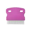 Pente fino para pulgas para cães e gatos, aço inoxidável, suave para a pele, remove pelos soltos, para limpeza e tosa