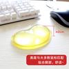 Mouse Pad de Pulso de Cristal Criativo em Formato de Coração Transparente Suporte de Mão G14 Silicone Confortável Pad de Pulso para Escritório