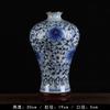 Vaso de Cerâmica Jingdezhen Antigo Porcelana Azul e Branca Semi-Pintada à Mão Estante Antiga Sala de Estar Arranjo de Flores Enfeites Acessórios Domésticos