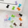 Accesorios de Arte para Uñas Lindos de Dibujos Animados de Aleación, Sensación Popular de Internet, Oso y Conejo de Colores Pintados en Spray, Accesorios de Decoración para Uñas Rosas