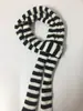 Bufanda Delgada de Rayas Bidimensionales, Bufanda Decorativa Gruesa Tejida para Hombres y Mujeres, Estilo Y2K de Moda