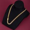 Collar de cadena de acero de titanio coolan de moda, collar de hebilla de pulido de cuatro lados encriptada de acero inoxidable, hebilla de alta calidad