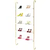 Loja de sapatos sapateira expositor estante vitrine de casamento prateleira multicamadas loja de roupas femininas porta-bolsas madeira maciça montado na parede