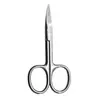 Tijeras para Pelo de Nariz de Acero Inoxidable para Principiantes, Tijeras Pequeñas Pulidas a Espejo, Tijeras Especiales de Belleza para Cejas, Tijeras para Recortar Cejas, Herramienta Plateada para Recortar Barba