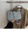 Bolso de Hombro Estrella de Cinco Puntas Bolso Casual de Alta Gama para Mujer 2025 Nuevo Costuras a Contraste Bolso Versátil de Axila Bolso Cuadrado Pequeño