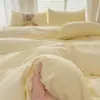 Conjunto de Roupa de Cama Super Macia Grau A Mãe-Bebê Conjunto de Quatro Peças Capa de Edredom Algodão Amigo da Pele Dormitório de Estudante Conjunto de Três Peças de Algodão Lavável