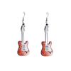 Brincos de Guitarra Elétrica Clássica em Acrílico Estilo Europeu e Americano Transfronteiriços Brincos de Personalidade Hip-Hop Renascentista Retrô Europeu e Americano