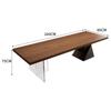 Mesa de Chá de Madeira Maciça Moderna Simples de Escritório com Senso Avançado Mesa de Chá Combinação de Mesa de Chá e Cadeiras para Recepção de Empresa e Negociação Luxo Leve