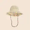 Sombrero de Sol de Paja con Encaje para Mujer, Ala Ancha, Verano, Transpirable, Sombrero de Paja, Sombrero de Playa, Moderno