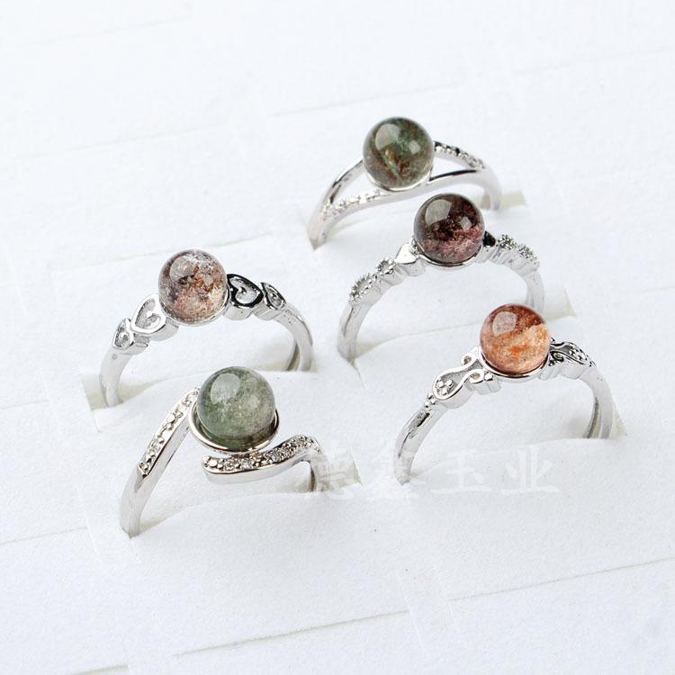 水晶戒指 耳钉1085