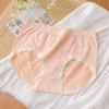 Roupa íntima feminina nova jacquard vazado envolvente no quadril confortável calcinha combinação de cores de sorvete com renda calcinha sem costura