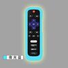 Venta Caliente de Amazon Cubierta para Control Remoto Roku Antideslizante Anti-Caída TCLRC280 Universal Luminosa de Silicona Cubierta Protectora