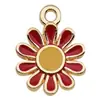 Set Mixto de 20 Colgantes Grandes de Aleación Esmaltada Roja Accesorios para Joyería DIY Accesorios para Aretes Pulsera Colgantes Perforados Dijes