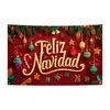 Tela de Fondo Navideña de Amazon Transfronteriza Española Personalizada Decoración de Foto para Patio Banner Tela de Fondo Navideña de Poliéster