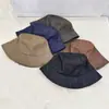 Sombrero de Pescador Simple de Color Sólido Estilo Japonés con Etiqueta N para Mujer, Sombrero de Sol Versátil Casual para Primavera y Verano, Sombrero de Cubo, Sombrero de Tela para Hombres y Mujeres