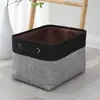 Cesta de Almacenamiento tipo Lino Imitación, Caja Grande para Almacenamiento de Colchas, Cesta de Almacenamiento Bicolor, Cesta Portátil, Cesta de Almacenamiento para el Hogar, Cesta para Ropa Sucia