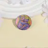 Inglês Americano Europeu Broche Divertido Emblema de Metal Acessórios de Vestuário Alfinete de Lapela Padrão Geométrico Redondo Venda por Atacado de Fábrica