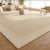 Alfombra para Sala de Estar, Lavable y Limpiable, Estilo Vintage Crema, Lujo Ligero Francés, Alfombrilla de Piso para Sofá de Dormitorio de Gama Alta, Cobertura Completa de Área Grande