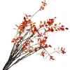 Simulación Rama Corta Rama Muerta Hoja de Arce Hoja de Otoño Rama Adornos Salón de Hotel Restaurante Ratan Flor Falsa Accesorios Decorativos