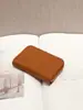 Piel de Vacuno de Primera Capa Cremallera Acordeón Tarjetero Cuero Genuino Togo Bolsa para Identificación Tarjetero Bolsa Portátil para Cosméticos