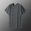 Nueva Camiseta Casual de Secado Rápido para Hombre Talla Grande Verano Delgado Cuello Redondo Holgada de Seda de Hielo Manga Corta Media Manga