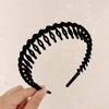 Outono e inverno Nova faixa de cabelo flocante com dente antiderrapante lavagem facial hairpin franja feminina cabelo quebrado acabamento headband acrílico acessórios para cabelo
