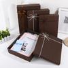 Caja de regalo marrón caja vacía caja de regalo de negocios bufanda camisa caja rectangular grande LOGOTIPO personalizado