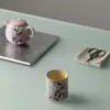 Juego de Regalo de Tetera y Taza Rosa Melocotón Ino Kiyomatsu con Flor de Lirio Pintada a Mano, Juego de Té Kung Fu de Alto Valor, Souvenir