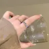Anillo de Zirconia Cruzado de Diseño de Nicho para Mujer, Bicolor, Lujo Ligero, Sensación de Alta Gama, Anillo Abierto Ajustable para Dedo Índice, Simple y Versátil
