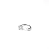 Anillo de Herradura en Forma de C de Moissanita Transfronterizo F136 Aretes de Aleación de Titanio, Aretes para Cartílago de la Oreja, Anillos para Nariz, Anillos para Cejas, Joyería para Piercing de Moissanita