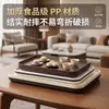 Bandeja para aperitivos de té, patrón de ondas de agua de PP, rectangular, engrosada, resistente a roturas, con bordes bajos para evitar que los artículos se resbalen, para colocar pasteles, galletas y frutas
