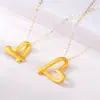 Novo Pingente de Coração em Latão Banhado a Ouro Vietnamita, Pingente de Design de Coração Inteiro, Joia Pingente Moderna e Simples