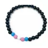 Pulsera Redonda de Acrílico Arcoíris Estilo con Cuentas Simple y Versátil Pulsera Joyería Suministro de Joyería Mayoreo No