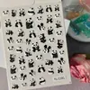Adesivos de Unha de Panda de Desenho Animado Fofo 5D Em relevo Estéreo Panda Fofo DIY Adesivos de Unha para Crianças Modelo Yl