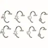 Acessórios de lábio em aço inoxidável sem furo para piercing, disponíveis em estoque, presilhas de lábio sem furo, presilhas falsas em formato C para lábio sem furo, conjunto de acessórios multiestilo