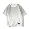 Fondo Blanco Estilo Japonés Plano 2024 Nuevo Verano Ropa Holgada de Moda para Hombre Marca de Tendencia Camiseta de Manga Corta para Estudiante Color Degradado Medio